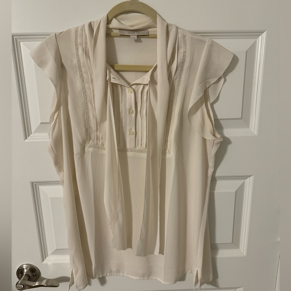 Loft cream blouse, size M